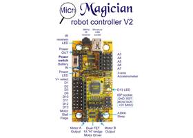 Dagu Micro Magician V2 Robot Controller - annotated